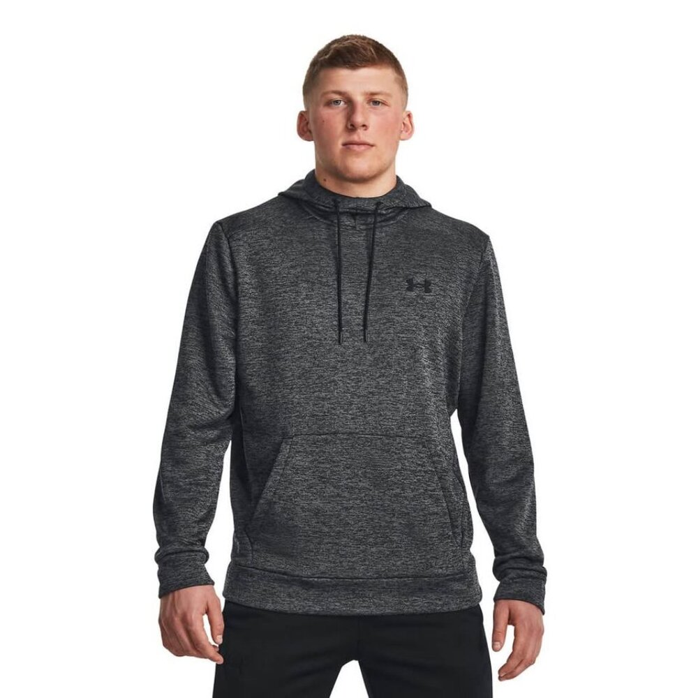 Men's Under Armour Twist Fleece Hoodie-Small-Black/Gray